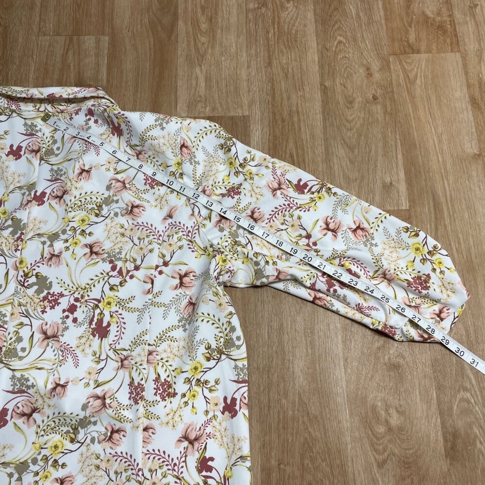 CATO EST 1946 BLAZER PASTEL FLORAL COLORFUL ARTSY SIZE 26/28W STRETCH OPEN FRONT - Picture 11 of 11